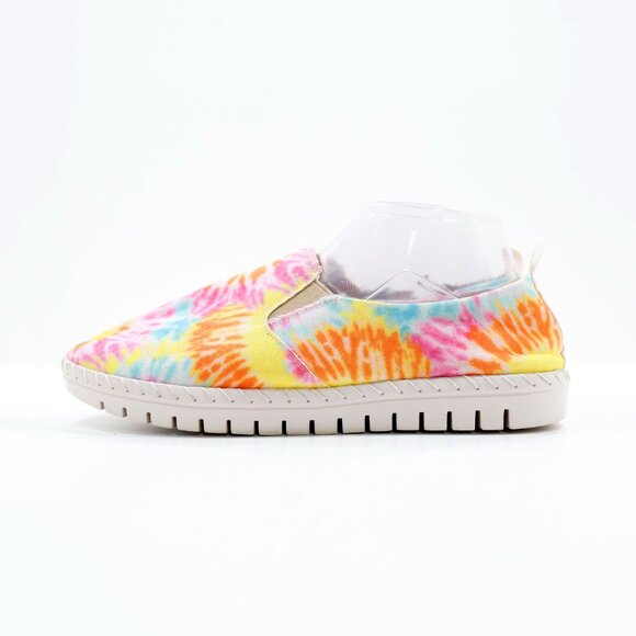 easy street Shoes - Easy Street Bright Tie Dye Canvas Lightweight Slip On Sneakers - 8.5